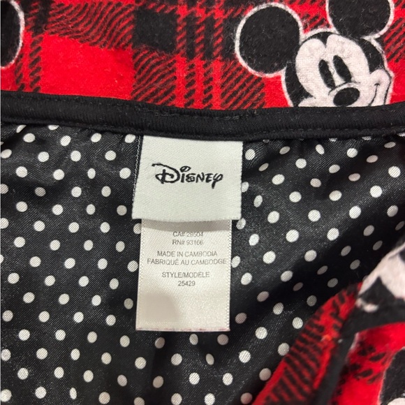Disney Ladies Red and Black Plaid Pajama Set - Picture 6 of 6